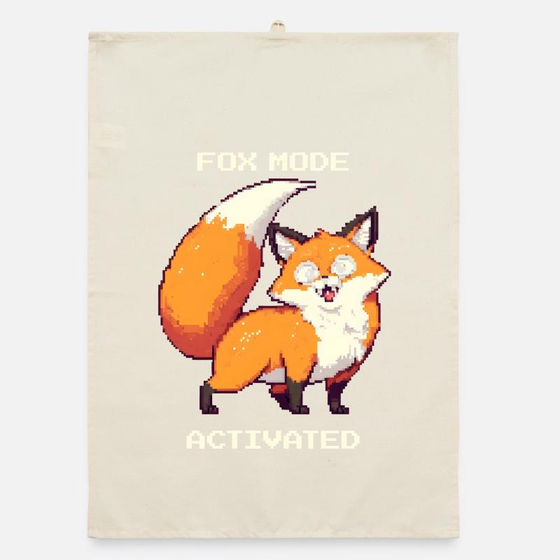 Mode renard activé | Humour de Derpy Fox Torchon bio