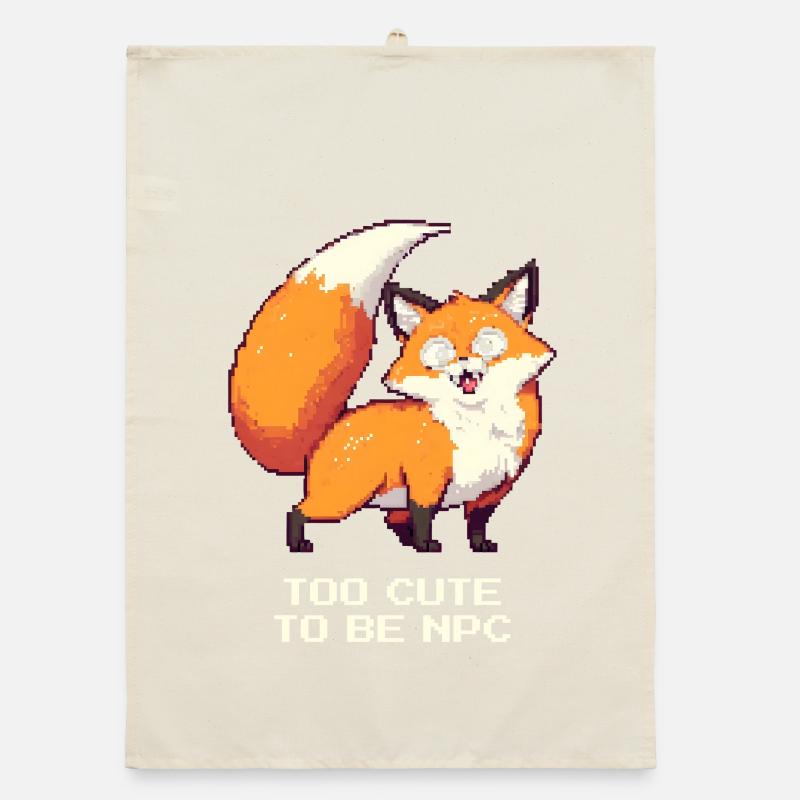 Derpy Fox with Main Character Energy Organic dish towel