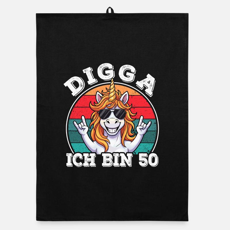 50. Geburtstag 50er 50ter Digga Ich bin 50 Jahre Organic Geschirrtuch