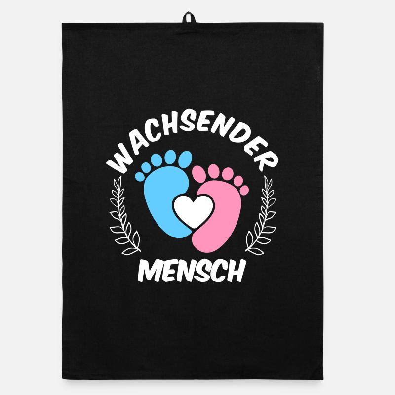 Expectant mother GROWING HUMAN Funny Organic dish towel