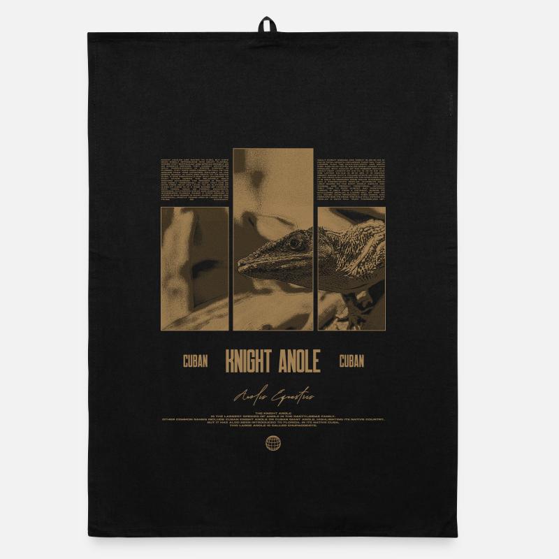 Cuban Knight Anole Lizard Owner Reptile Keeper Organic dish towel