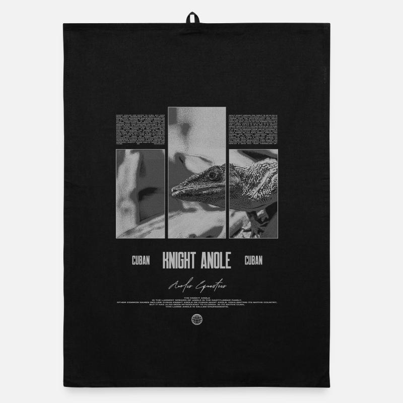 Cuban Knight Anole Lizard Owner Reptile Keeper Organic dish towel