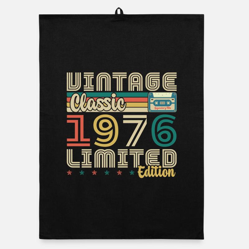 1976 Vintage Retro Geburtstagsgeschenk Organic Geschirrtuch