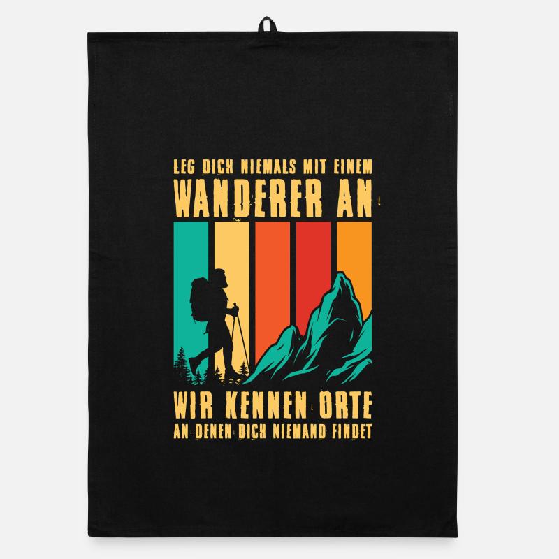 Wandern Wanderer Bergsteiger Organic Geschirrtuch