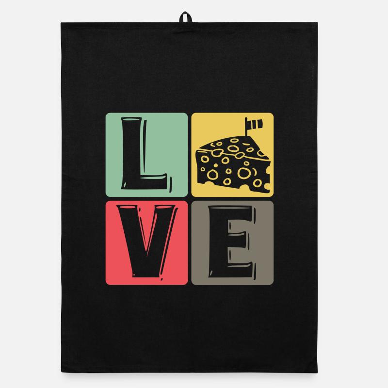 CheeseLove Pop Art Square Organic dish towel