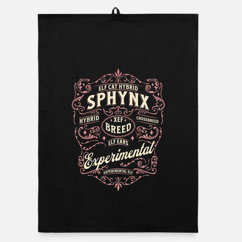 Elfen-Sphinx-Katze Organic Geschirrtuch