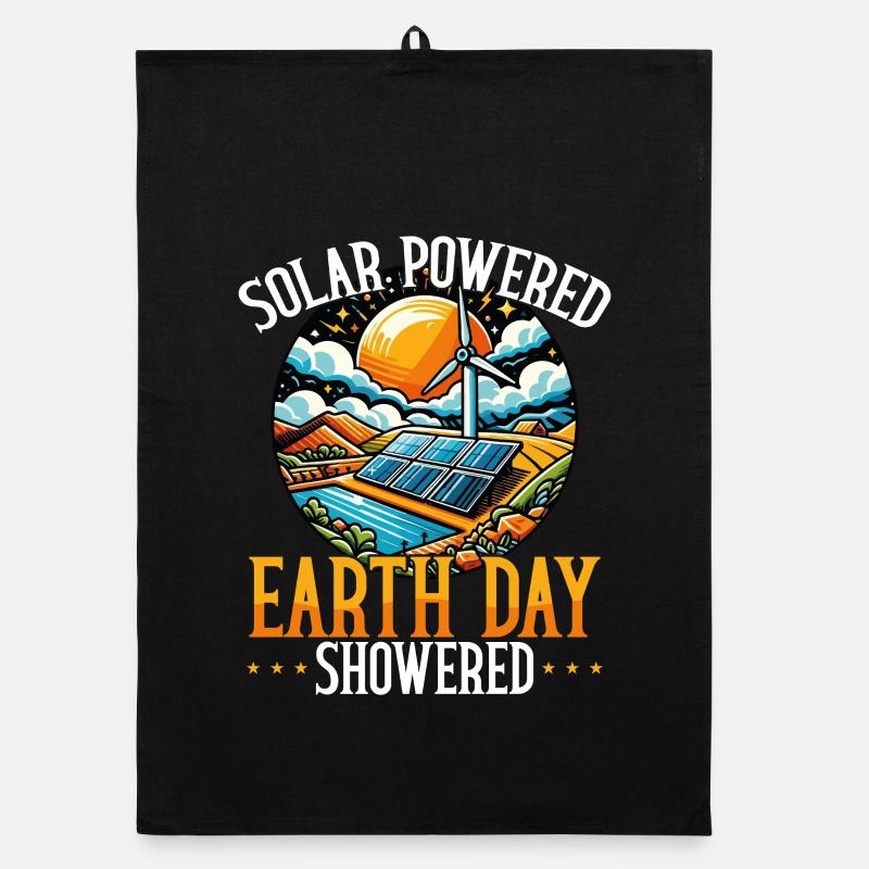 Solar Powered Earth Day Showered Organic dish towel