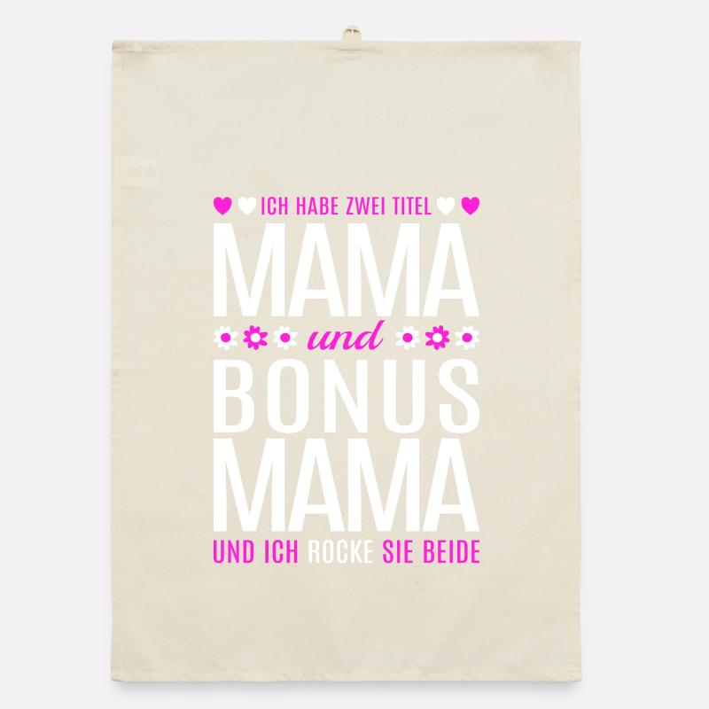 Mama Bonus Mama Stiefmutter Muttertag Geschenk Organic Geschirrtuch