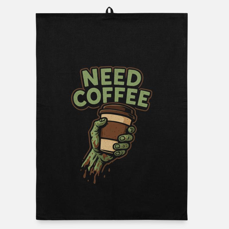 I need coffee funny Organic dish towel