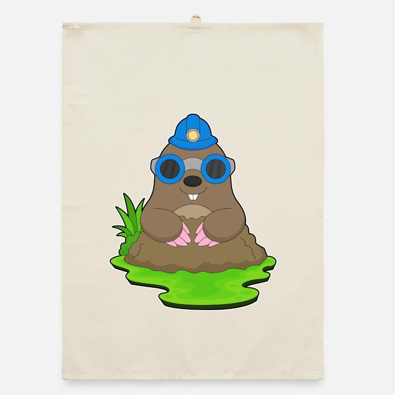 Mole Miner Mining Helmet Mining Organic dish towel