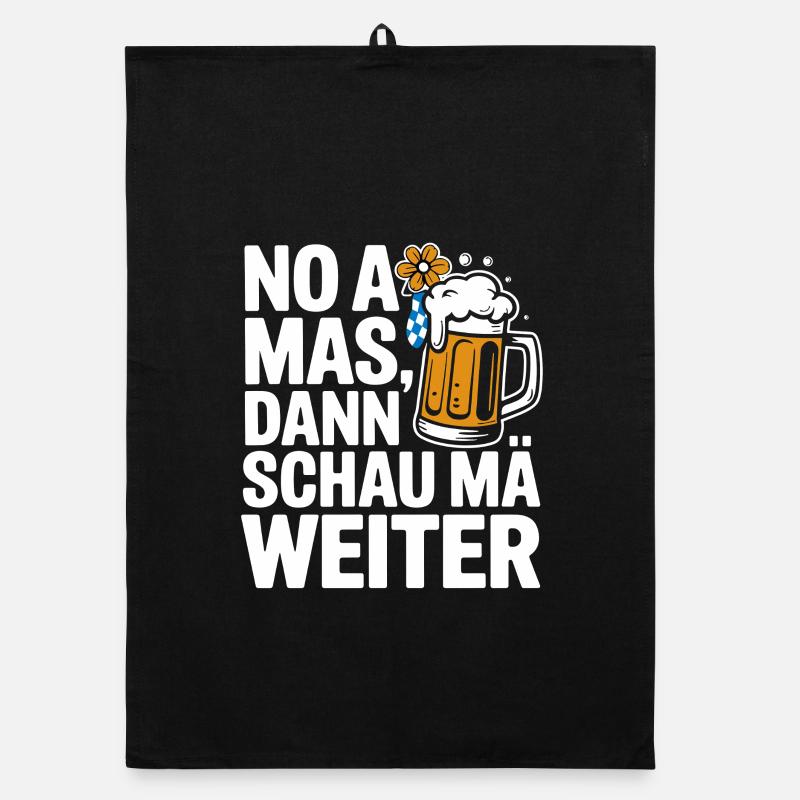 No a Mas Dann Schau Ma Weiter Organic Geschirrtuch