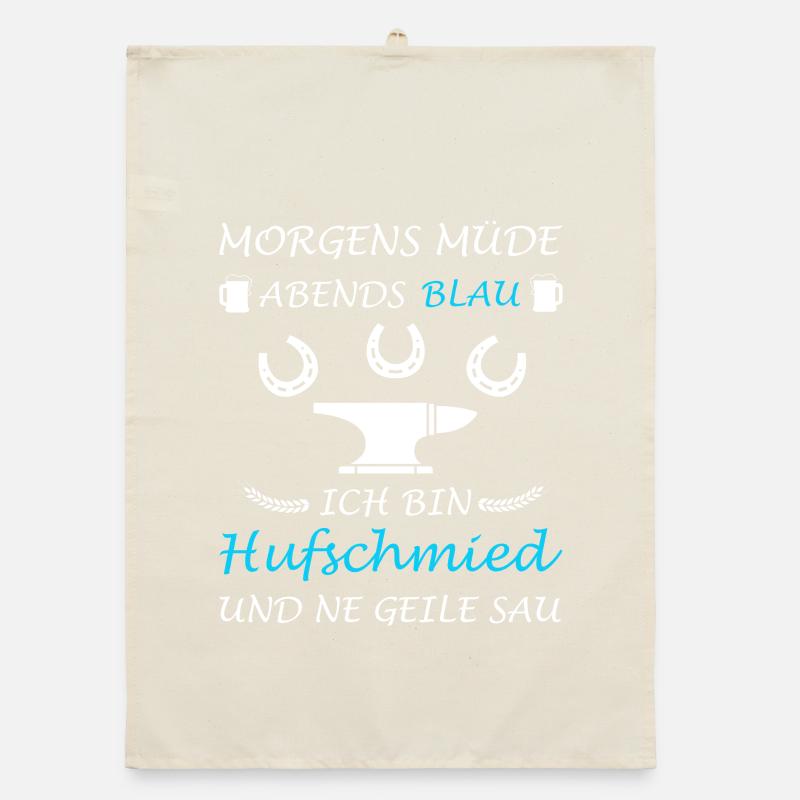 Farrier Horse Blacksmith Blacksmith Lustig Organic dish towel
