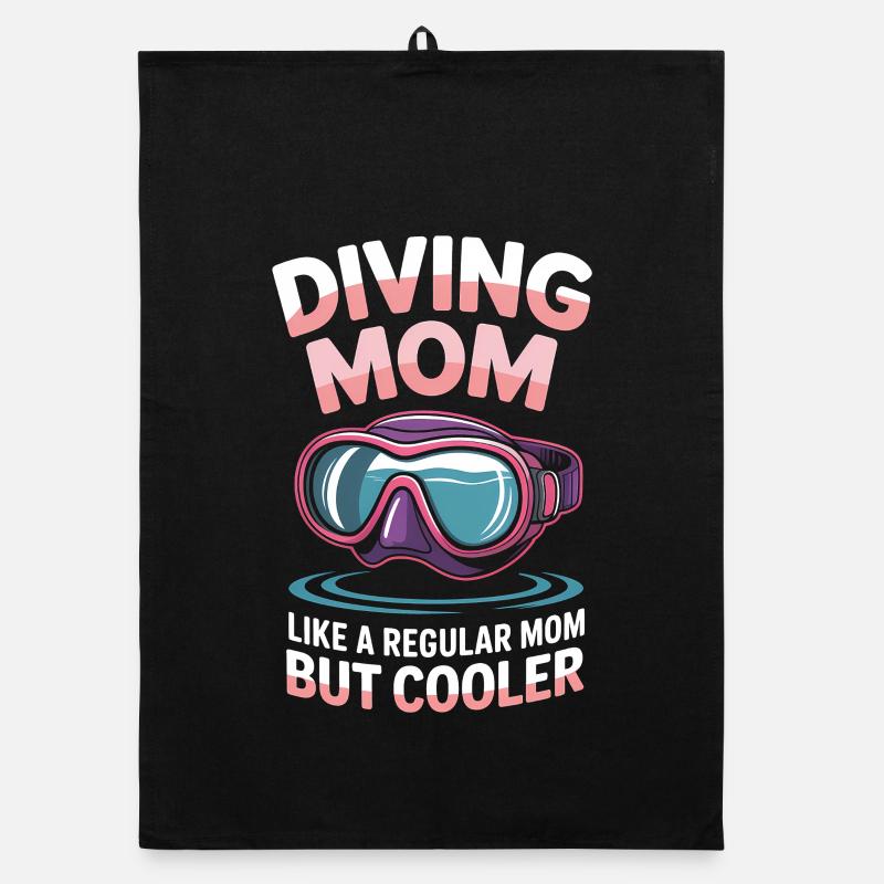 Plongée Dire Maman Drôle Plongée Cadeau Torchon bio