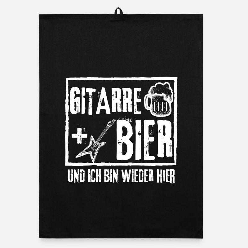 Gitarre + Bier Punk Rock Graffiti Organic Geschirrtuch