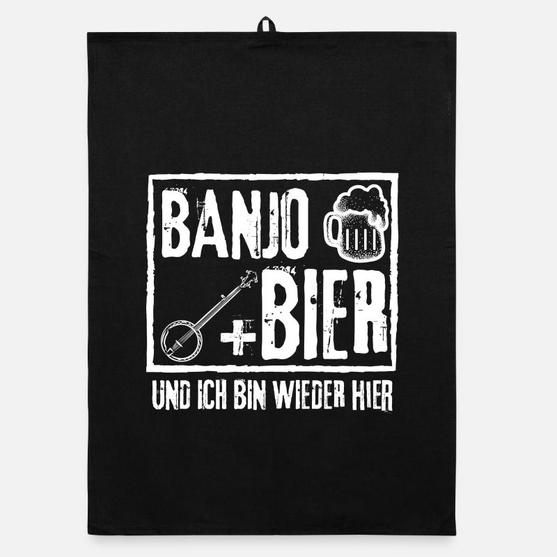 BANJO AND BEER AND I'M BACK HERE Organic dish towel