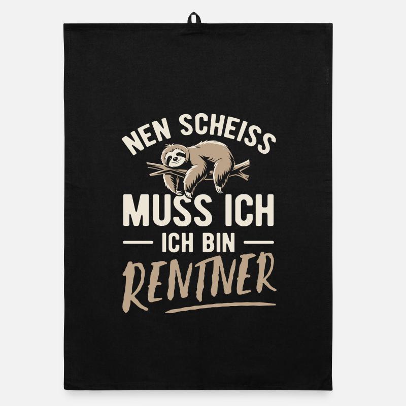 Nen Scheiss muss ich ich bin Rentner - Spruch Organic Geschirrtuch