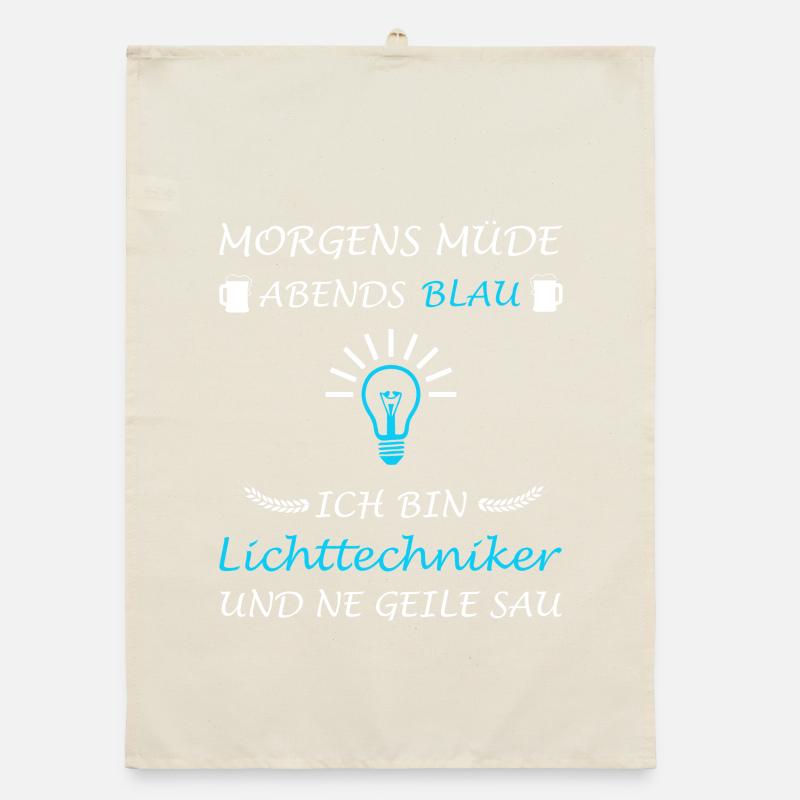 Lichttechniker Lichttechnik Spruch Lichtdesigner Organic Geschirrtuch