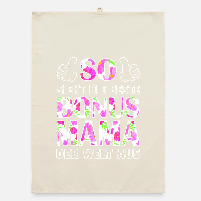 Bonus Mama Mutter Stiefmutter Muttertag Geschenk Organic Geschirrtuch