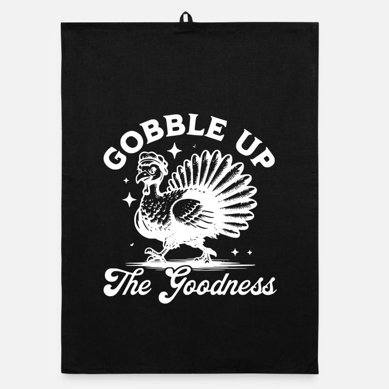 Thanksgiving Turkey Gobble Up Organic Geschirrtuch