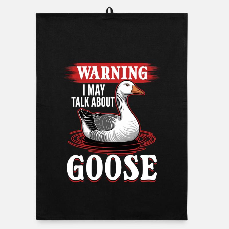 Funny Bird Goose Organic dish towel