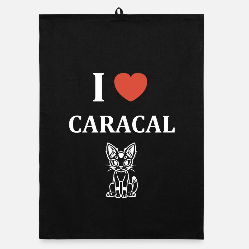 Ich liebe den Caracal Organic Geschirrtuch