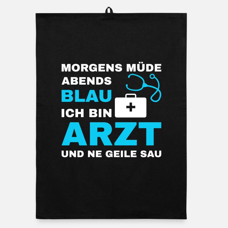 Facharzt Arzt Mediziner Doktor Geschenkidee Spruch Organic Geschirrtuch