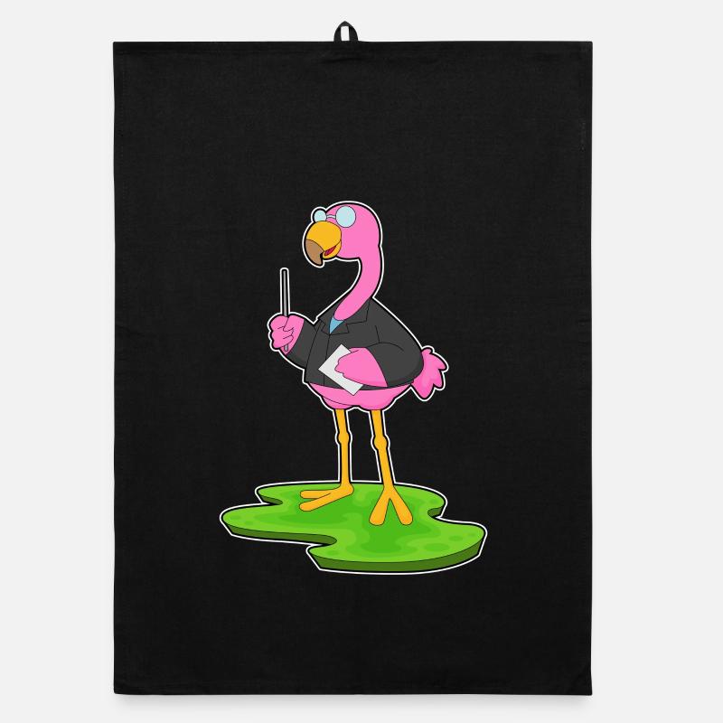 Flamingo Enseignant Pointage Bâton École Torchon bio
