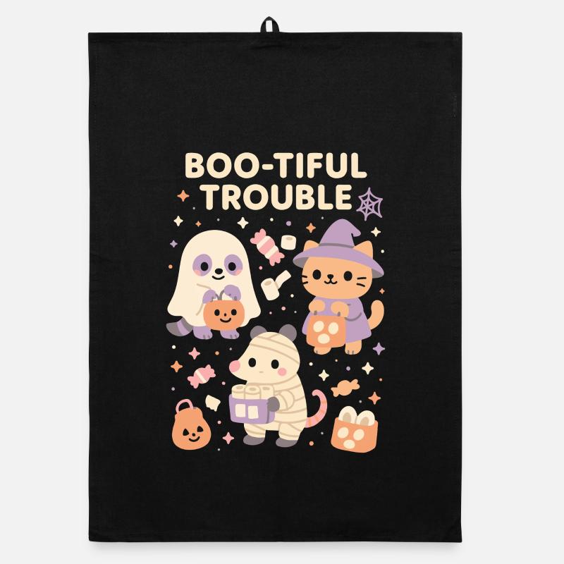 Boo-Tiful Trouble Halloween Costume Fun Torchon bio