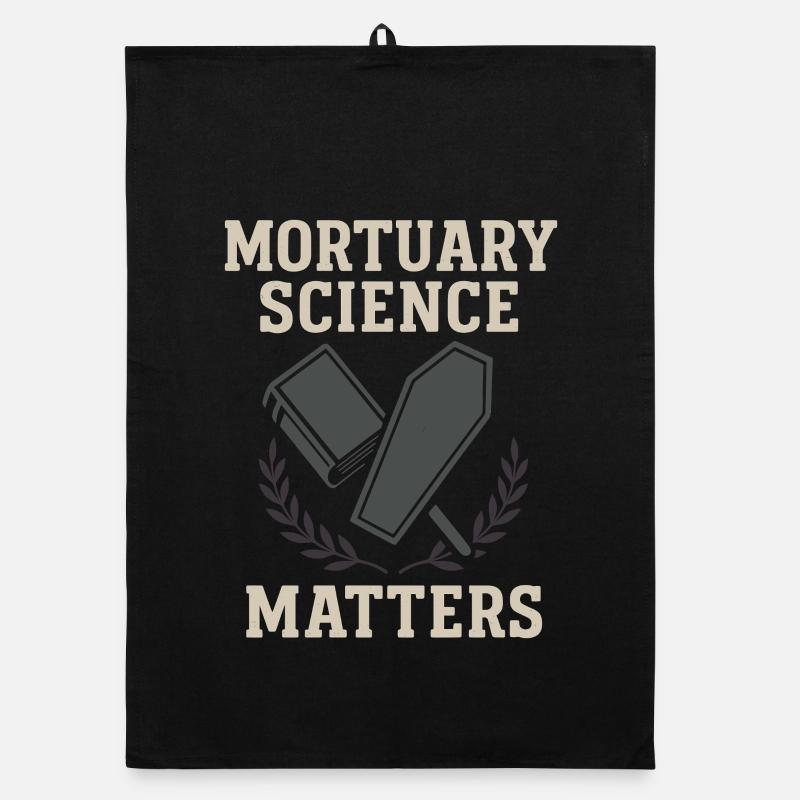 Corpse Science Dark Humor Death Positive Organic dish towel
