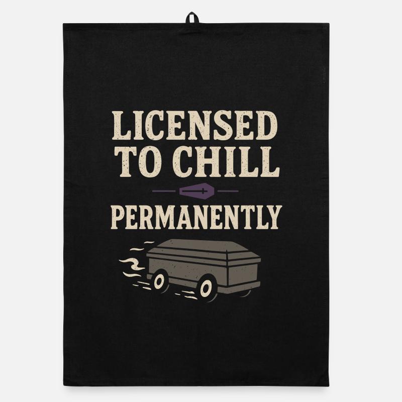 Corpse Science Dark Humor Death Positive Organic dish towel