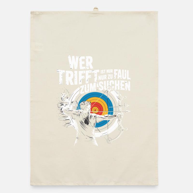 Archery design for archers and courses Organic dish towel