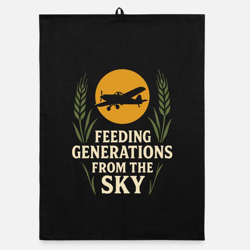 Ländliche Luftfahrt Landwirtschaft Pilotgeschenk Organic Geschirrtuch