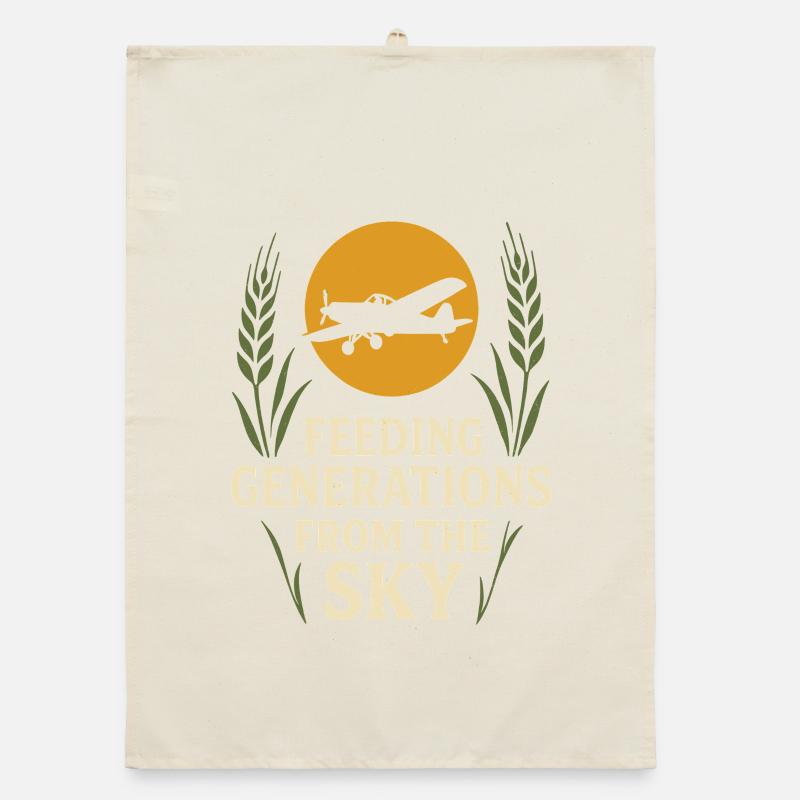 Ländliche Luftfahrt Landwirtschaft Pilotgeschenk Organic Geschirrtuch