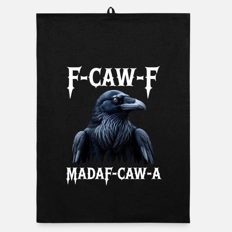 Ravens Gothic Graffiti Design Organic dish towel