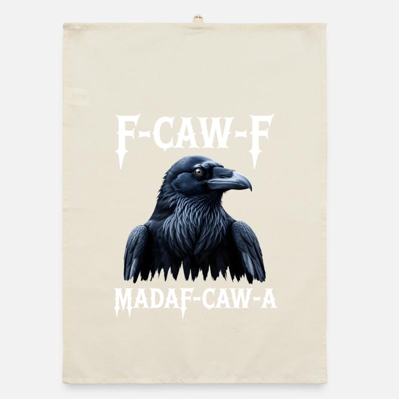 Ravens Gothic Graffiti Design Organic dish towel