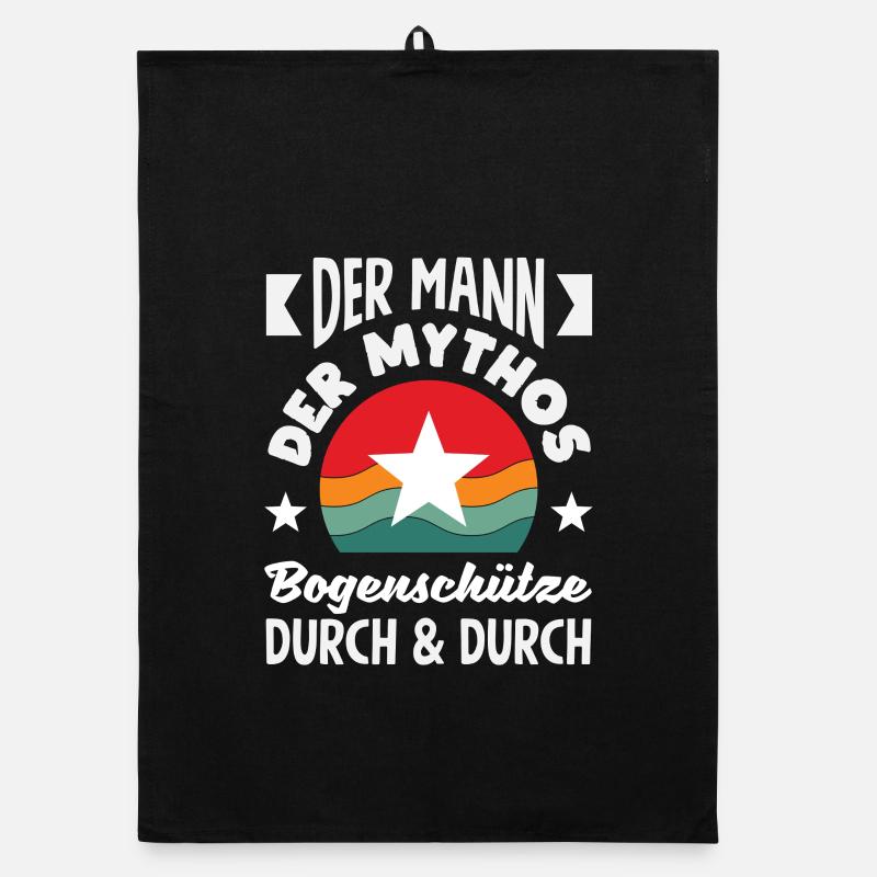 Bogenschießen Bogenschütze Geschenk Organic Geschirrtuch