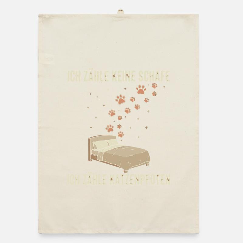 I Count Cat Paws Bed Decor Organic dish towel