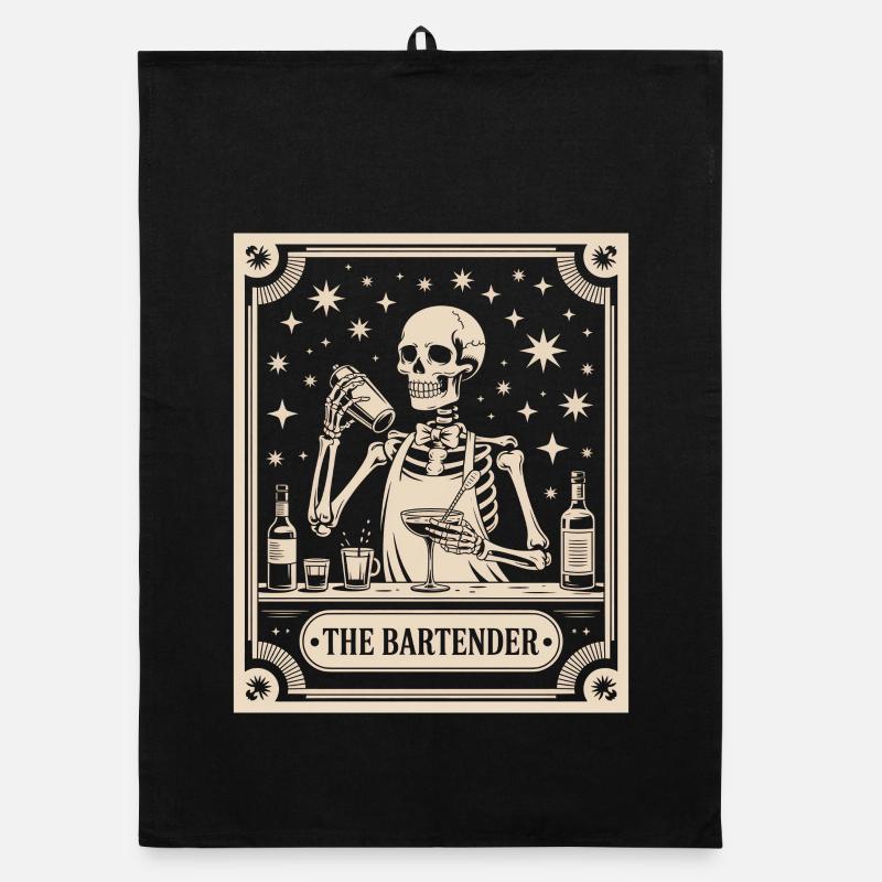 Bartender Barman The Bartender Tarot Cocktail Organic dish towel