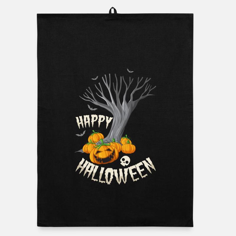 Halloween Jack-o-Lanterns Farm Organic dish towel