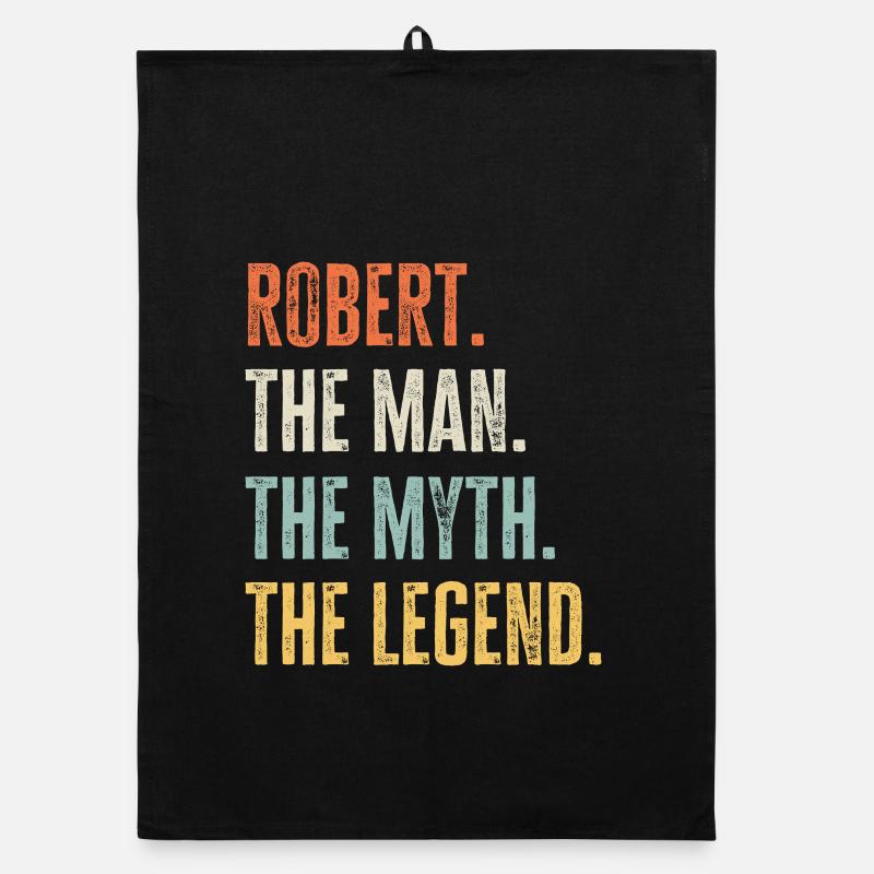 Robert Man Myth Legend Retro Design Gift Name Organic dish towel