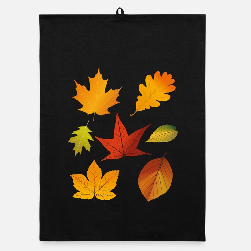 Autumn Fall Leaves Organic dish towel