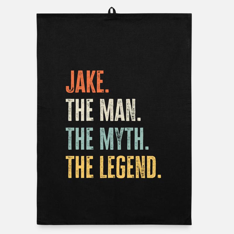 Jake Man Myth Legend Retro Design Gift Name Organic dish towel