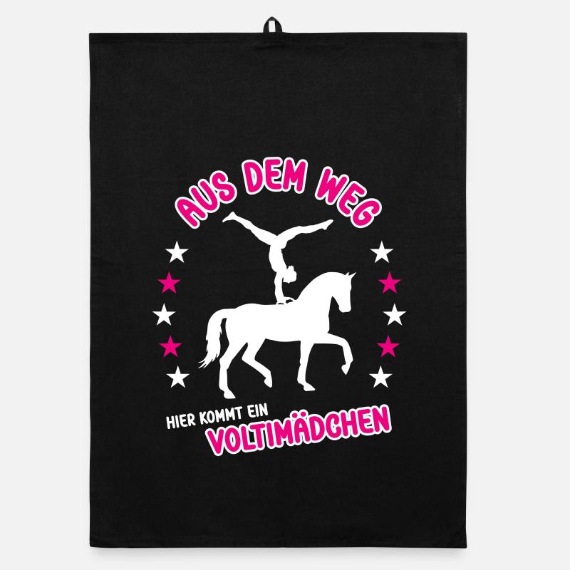 Aus Dem Weg Hier Kommt Ein Voltimädchen Voltigier Organic Geschirrtuch