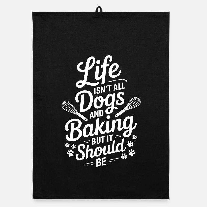Backen Spruch Hunde Lustiges Backen Geschenk Organic Geschirrtuch