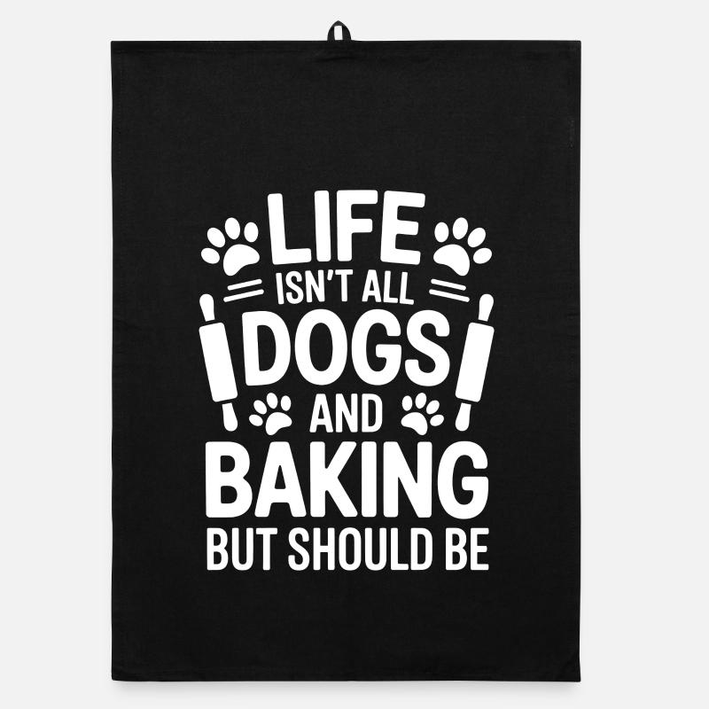 Backen Spruch Hunde Lustiges Backen Geschenk Organic Geschirrtuch