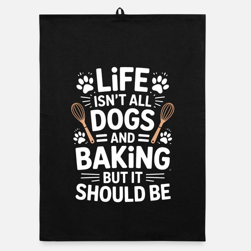 Backen Spruch Hunde Lustiges Backen Geschenk Organic Geschirrtuch