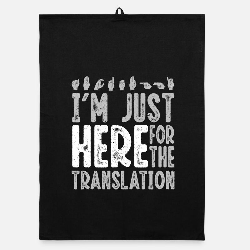 ASL Dolmetscher Gebärdensprache Organic Geschirrtuch