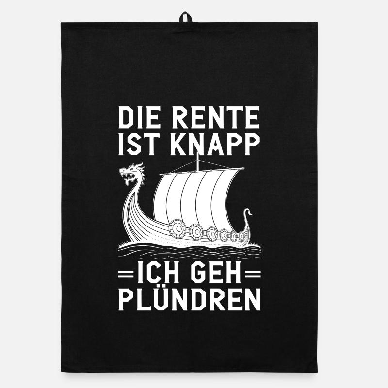 Rente Knapp Wikinger Plünderer Organic Geschirrtuch