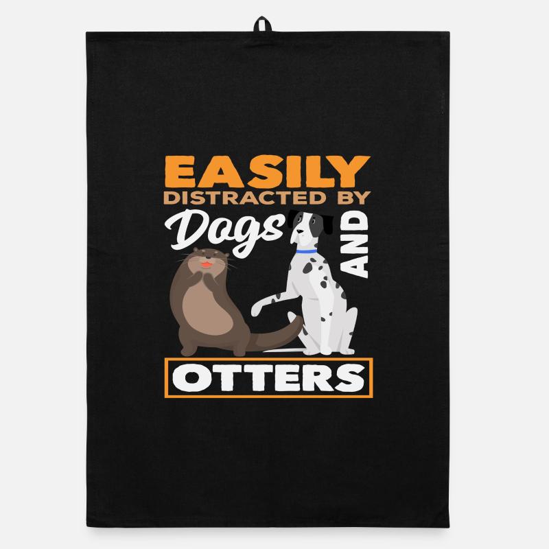 Hunde Seeotter Cartoon Organic Geschirrtuch