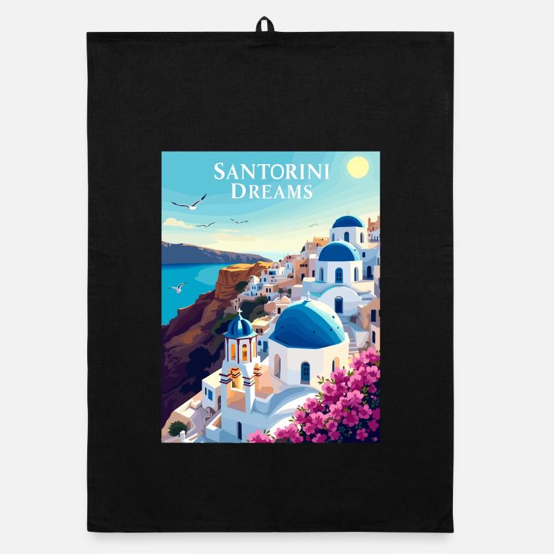 Santorini Träume Organic Geschirrtuch